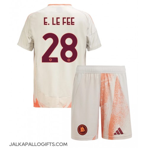 AS Roma Enzo Le Fee #28 Vieras Peliasu Lasten 2024-25 Lyhythihainen (+ Lyhyet housut)